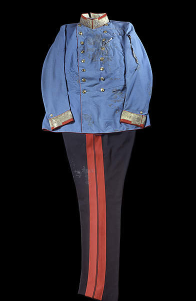 The uniform worn by Archduke Franz Ferdinand when he was assassinated in Sarajevo